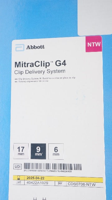 Abbott CDS0706-NTW MitraClip G4 Clip Delivery System 17mm x 9mm x 6mm